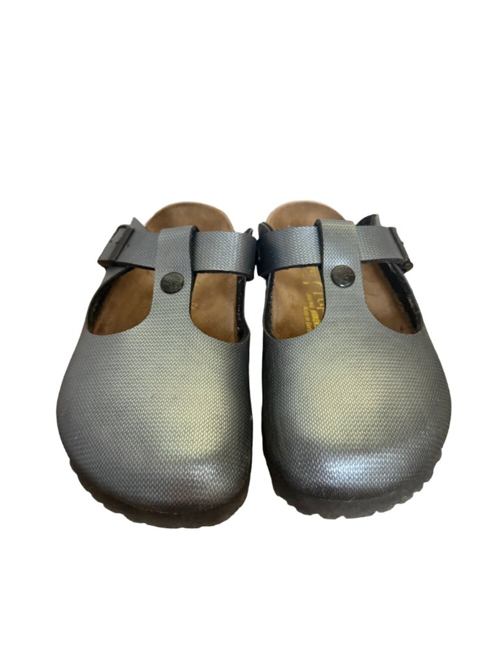 Birkenstock Papillio Bern Backless Clogs Blue Metallic Slip-On Comfort Size 6 - Picture 2 of 11